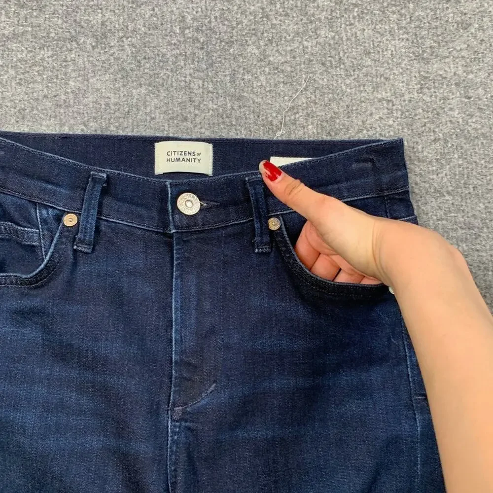Citizens Of Humanity Jeans Womens 25 Blue Rocket‎ Ankle Super Skinny Mid Rise